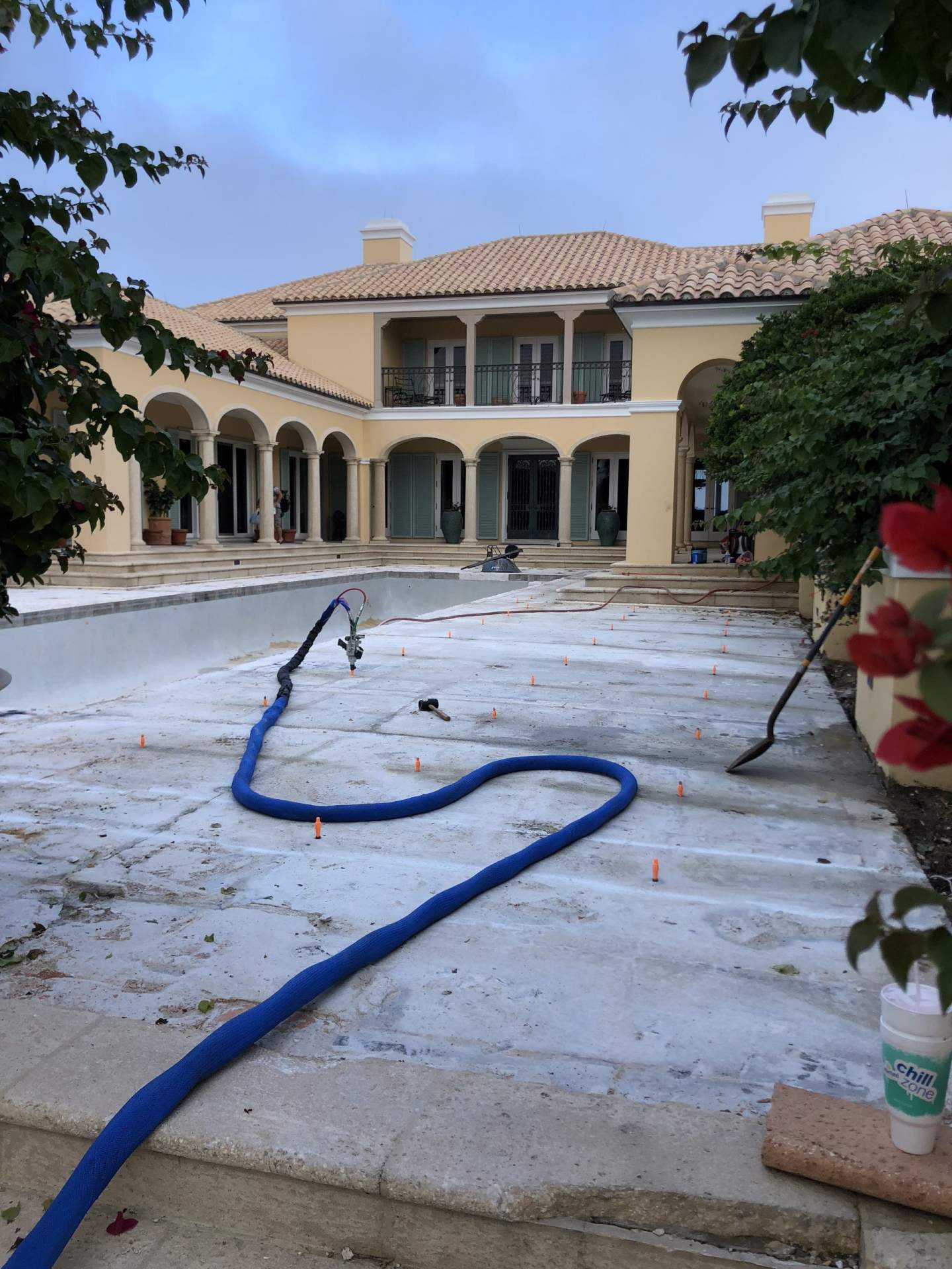 Pool being built